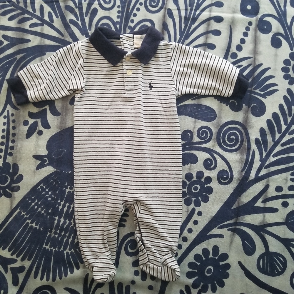Ralph Lauren one piece baby outfit.